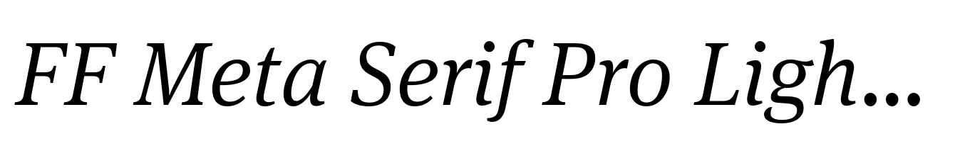 FF Meta Serif Pro Light Italic